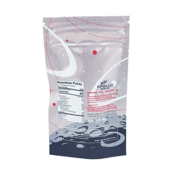 Buy Apollo Edibles – Sour Strawberry Shooting Stars 3000mg THC Sativa online Canada