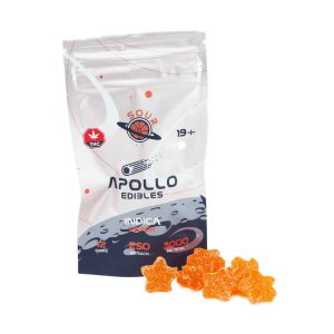 Buy Apollo Edibles – Sour Peach Shooting Stars 3000mg THC Indica online Canada