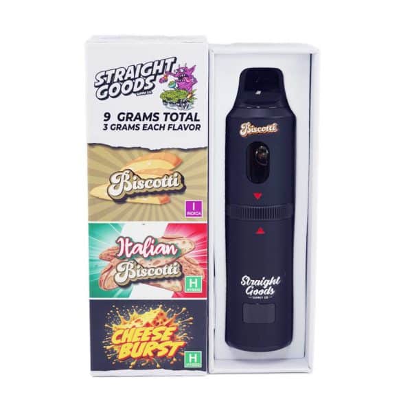 Buy Straight Goods – Triple Chamber Vape – Biscotti + Italian Biscotti + Cheese Burst (3 Grams + 3 Grams + 3 Gram) online Canada