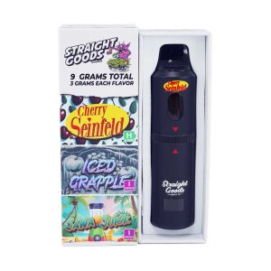 Buy Straight Goods – Triple Chamber Vape – Cherry Seinfeld + Iced Grapple + Jawa Juice (3 Grams + 3 Grams + 3 Gram) online Canada