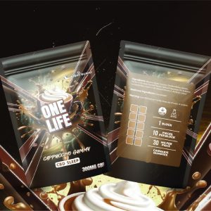 Buy One Life Edibles – Cappuccino Gummy – 300mg CBD + 100mg Melatonin online Canada