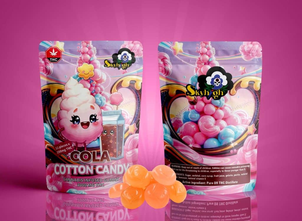 Buy Sky High Edibles – Cola + Cotton Candy Gummy 3000mg THC online Canada