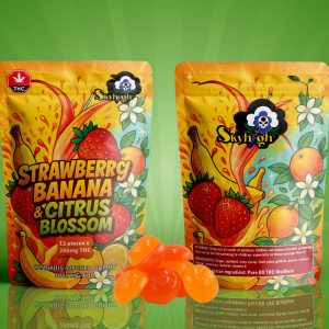 Buy Sky High Edibles – Strawberry Banana + Citrus Blossom Gummy 3000mg THC online Canada