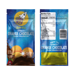 Buy Higher Fire Extracts – Shatter Chocolate Bar – Orange 1000mg THC (Sativa) online Canada