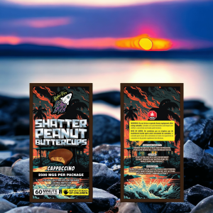 Buy Higher Fire Extracts – Shatter Peanut Butter Chocolate Cups – Cappuccino 2500mg THC online Canada