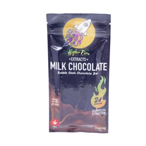 Buy Higher Fire Extracts – Bubble Hash Chocolate Bar – Milk 2000mg THC online Canada