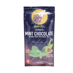 Buy Higher Fire Extracts – Bubble Hash Chocolate Bar – Mint 1000mg THC online Canada