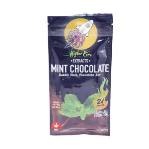 Buy Higher Fire Extracts – Bubble Hash Chocolate Bar – Mint 2000mg THC online Canada