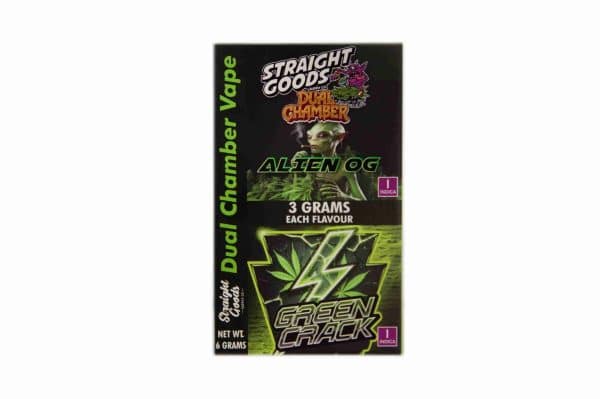 Buy Straight Goods – Dual Chamber Vape –  Alien OG + Green Crack (3 Grams + 3 Grams) online Canada