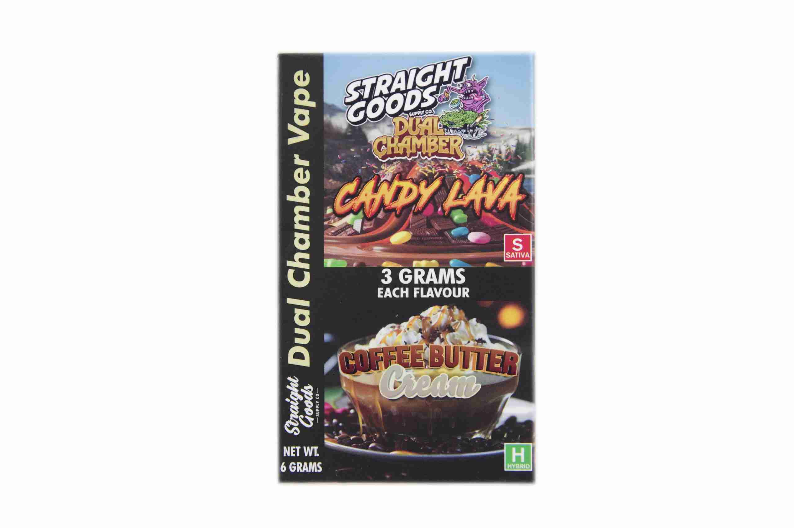 Buy Straight Goods – Dual Chamber Vape –  Candy Lava x Coffee Butter Cream (3 Grams + 3 Grams) online Canada