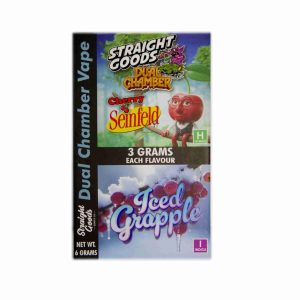 Buy Straight Goods – Dual Chamber Vape –  Cherry Seinfeld + Iced Grapple (3 Grams + 3 Grams) online Canada