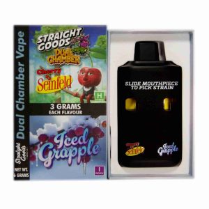 Buy Straight Goods – Dual Chamber Vape –  Cherry Seinfeld + Iced Grapple (3 Grams + 3 Grams) online Canada