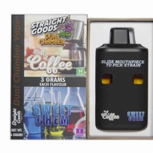 Buy Straight Goods – Dual Chamber Vape – Puff of Coffee + Sweet Chem (3 Grams + 3 Grams) online Canada