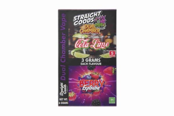 Buy Straight Goods – Dual Chamber Vape –  Cola Lime + Berry Explosion (3 Grams + 3 Grams) online Canada