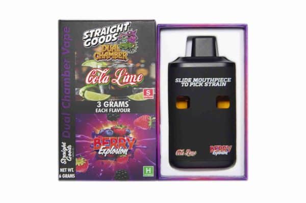 Buy Straight Goods – Dual Chamber Vape –  Cola Lime + Berry Explosion (3 Grams + 3 Grams) online Canada