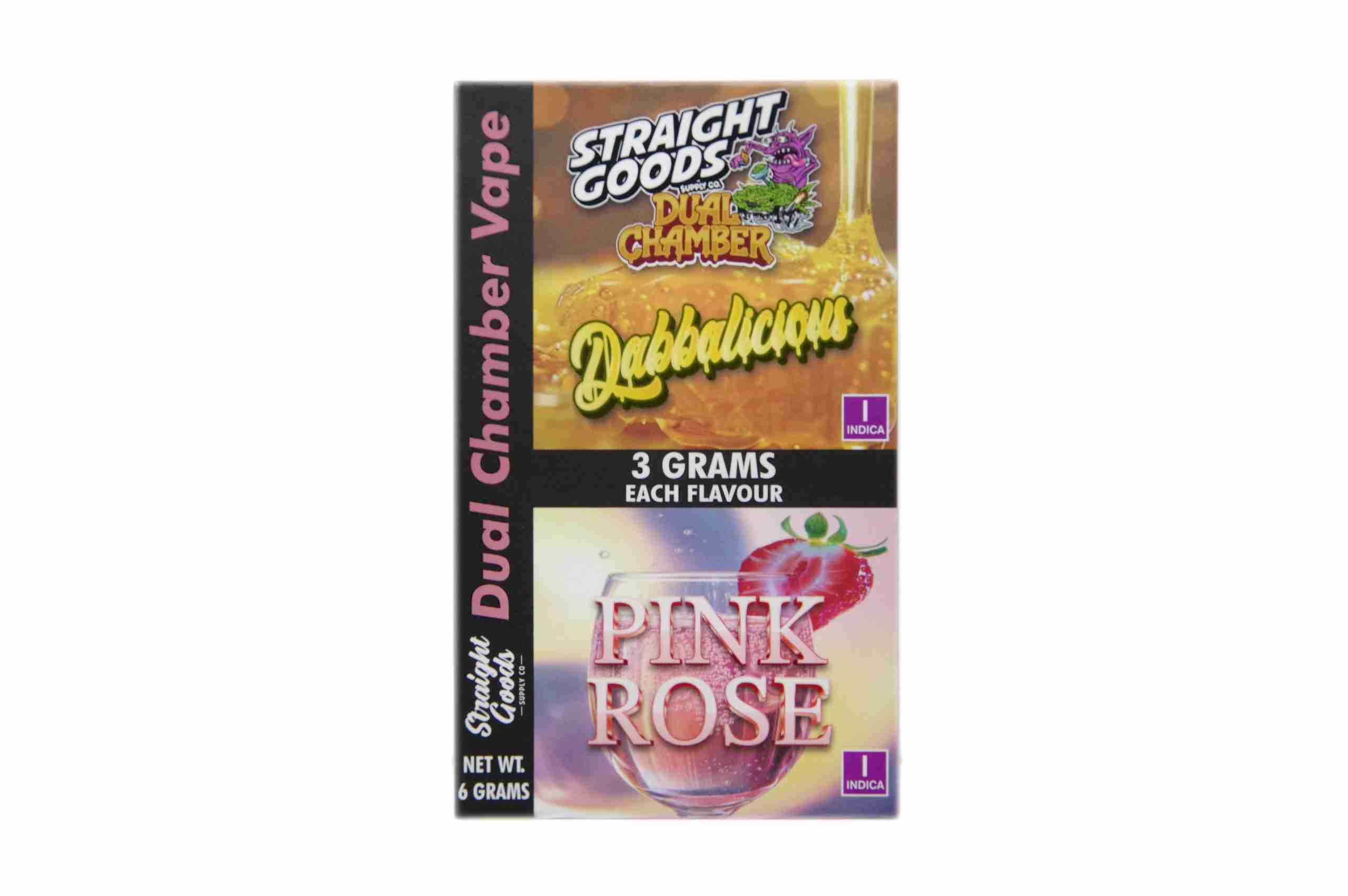 Buy Straight Goods – Dual Chamber Vape –  Dabbalicious + Pink Rose (3 Grams + 3 Grams) online Canada