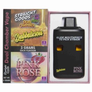 Buy Straight Goods – Dual Chamber Vape –  Dabbalicious + Pink Rose (3 Grams + 3 Grams) online Canada