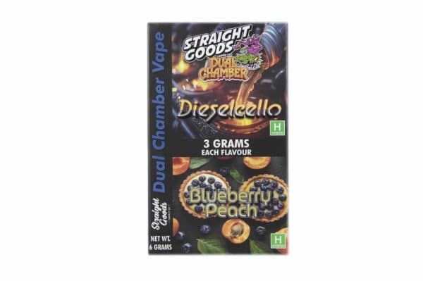 Buy Straight Goods – Dual Chamber Vape –  Dieselcello + Blueberry Peach (3 Grams + 3 Grams) online Canada