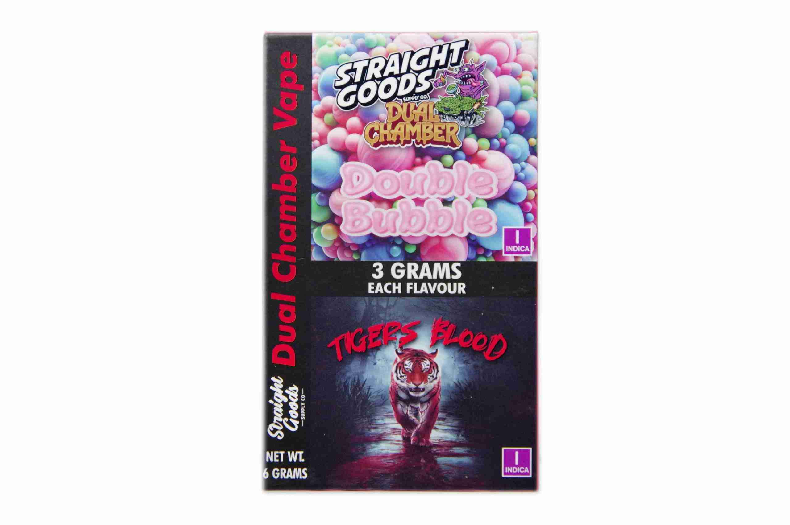 Buy Straight Goods – Dual Chamber Vape –  Double Bubble + Tigers Blood (3 Grams + 3 Grams) online Canada