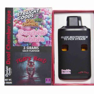 Buy Straight Goods – Dual Chamber Vape –  Double Bubble + Tigers Blood (3 Grams + 3 Grams) online Canada