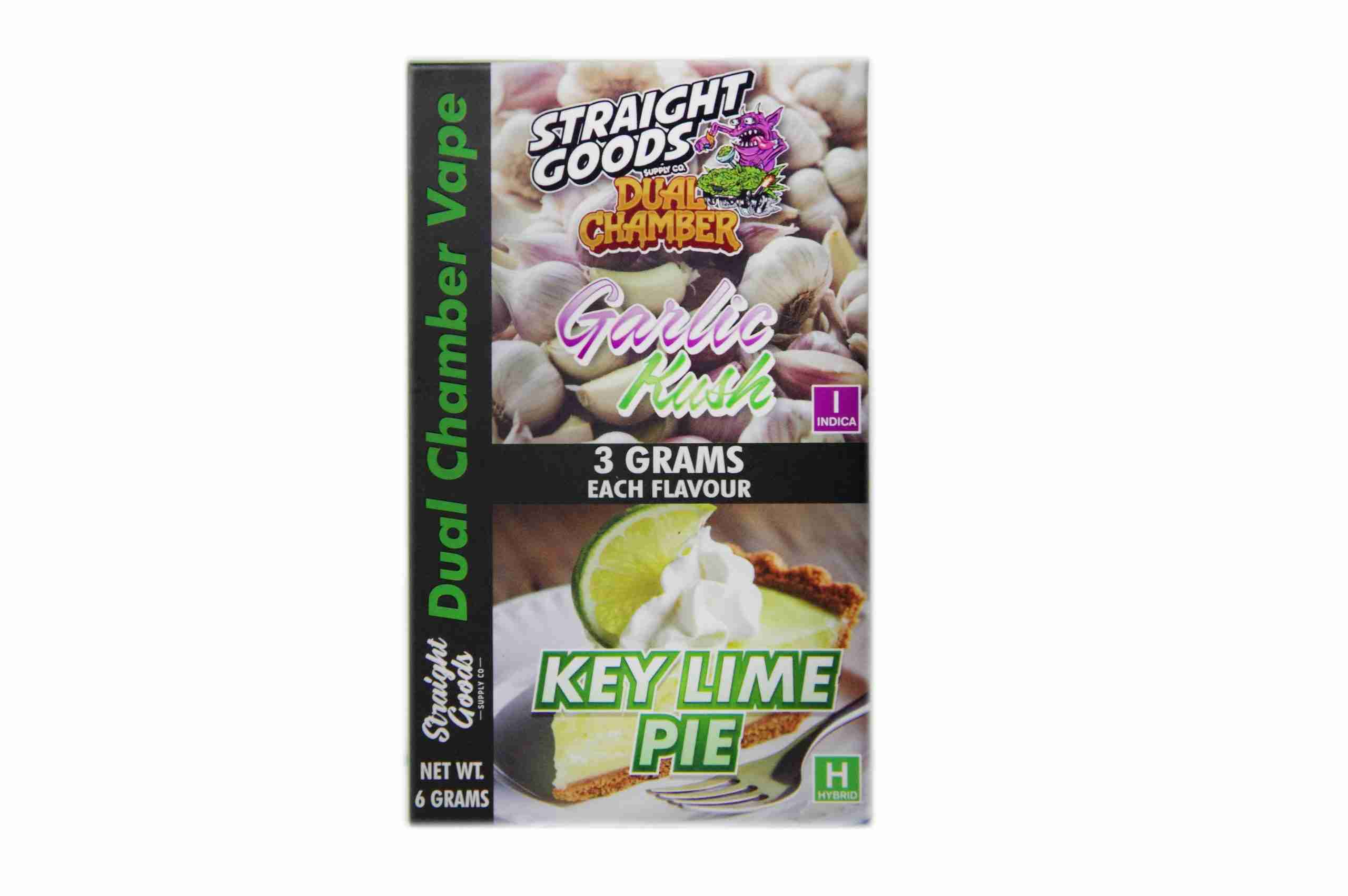 Buy Straight Goods – Dual Chamber Vape –  Garlic Kush + Key Lime Pie (3 Grams + 3 Grams) online Canada
