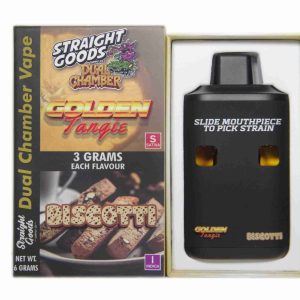 Buy Straight Goods – Dual Chamber Vape – Golden Tangie + Biscotti (3 Grams + 3 Grams) online Canada