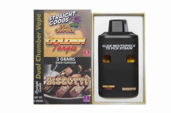 Buy Straight Goods – Dual Chamber Vape – Golden Tangie + Biscotti (3 Grams + 3 Grams) online Canada