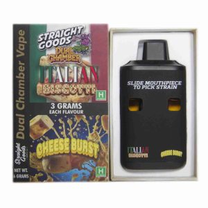 Buy Straight Goods – Dual Chamber Vape – Italian Biscotti + Cheese Burst (3 Grams + 3 Grams) online Canada