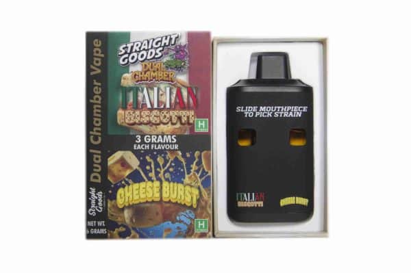 Buy Straight Goods – Dual Chamber Vape – Italian Biscotti + Cheese Burst (3 Grams + 3 Grams) online Canada