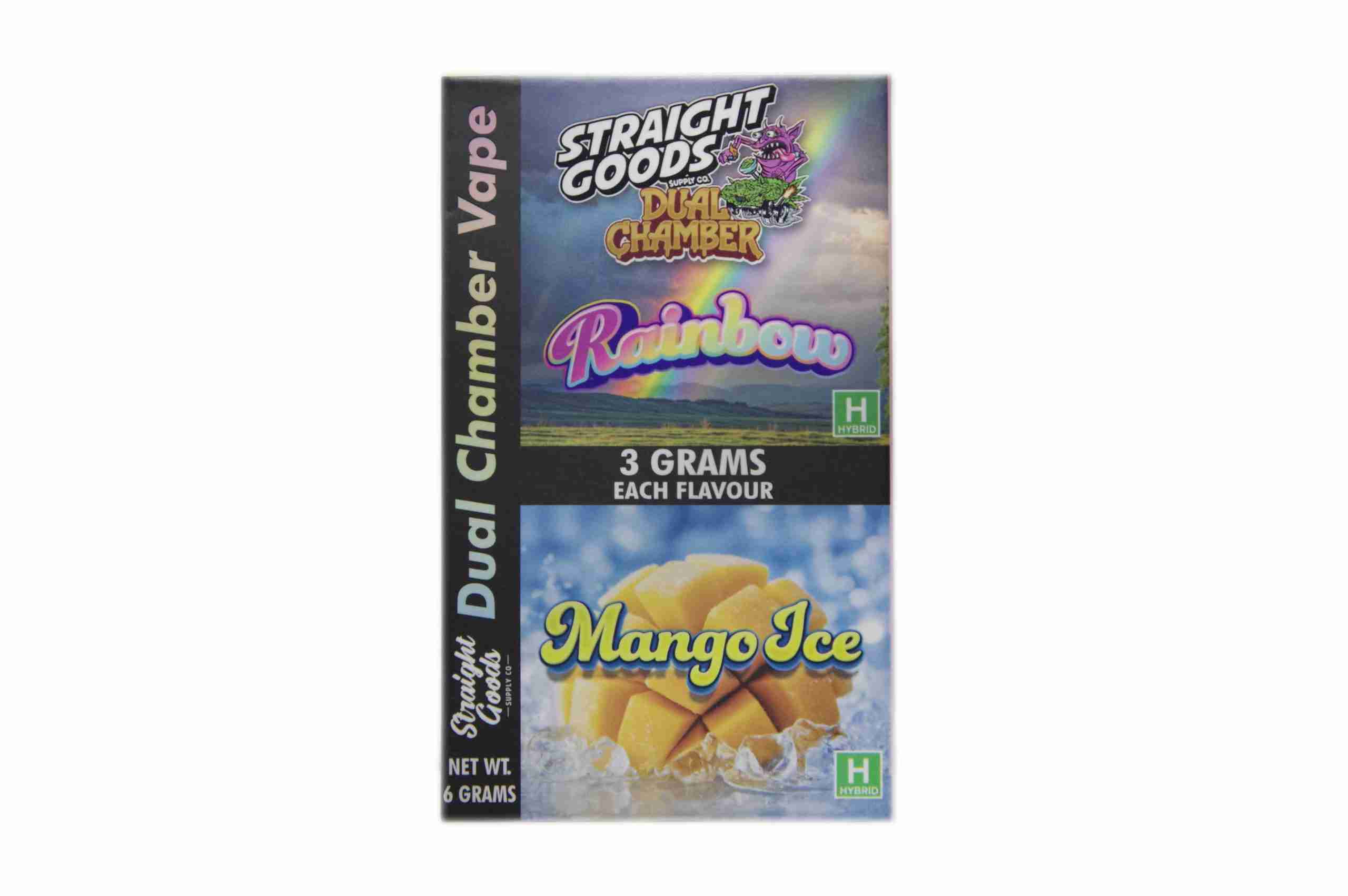 Buy Straight Goods – Dual Chamber Vape – Rainbow + Mango Ice (3 Grams + 3 Grams) online Canada