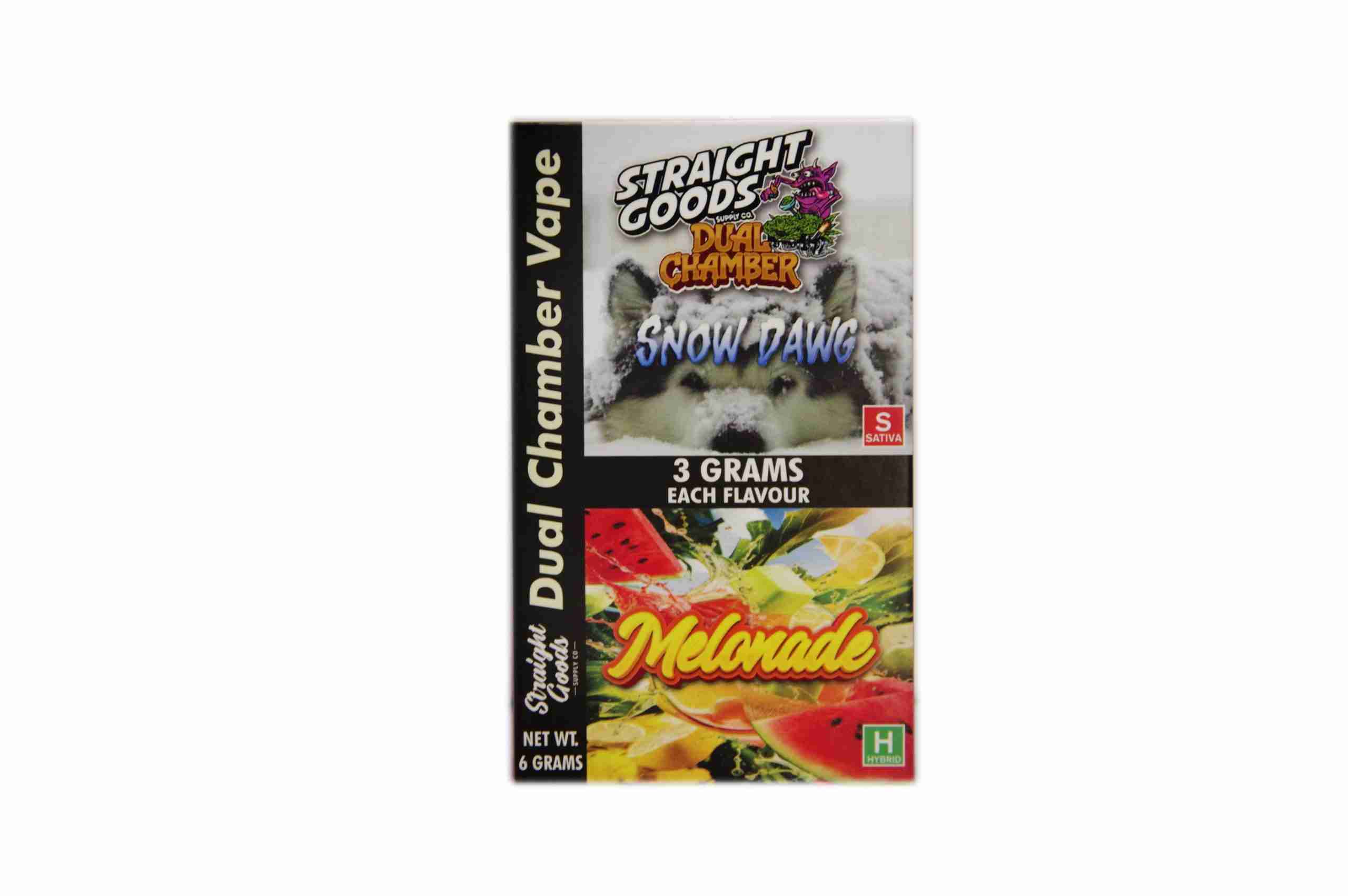Buy Straight Goods – Dual Chamber Vape – Snow Dawg + Melonade (3 Grams + 3 Grams) online Canada