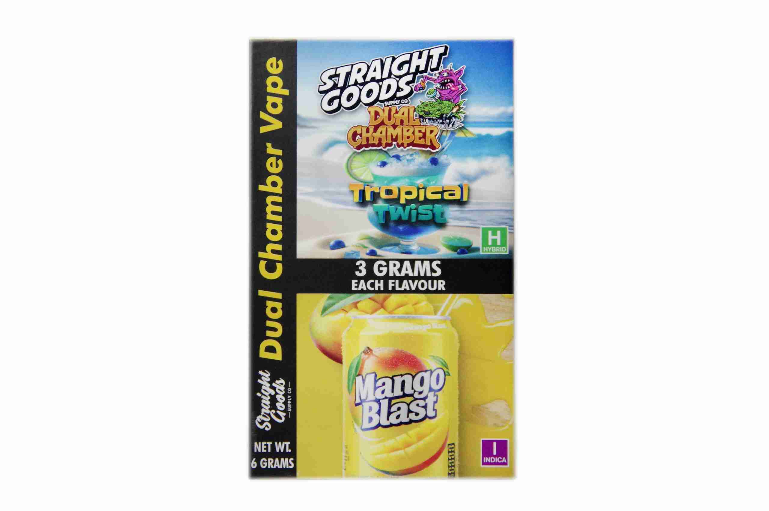 Buy Straight Goods – Dual Chamber Vape – Tropical Twist + Mango Blast (3 Grams + 3 Grams) online Canada