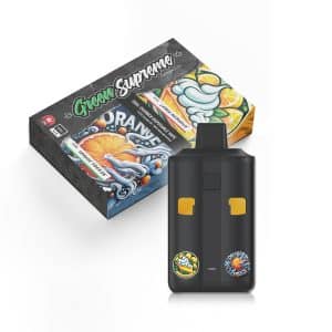 Buy Green Supreme – Dual Chamber Disposable THC Vape Pen – Lemon Meringue + Orange Freeze (3 Grams + 3 Grams) online Canada