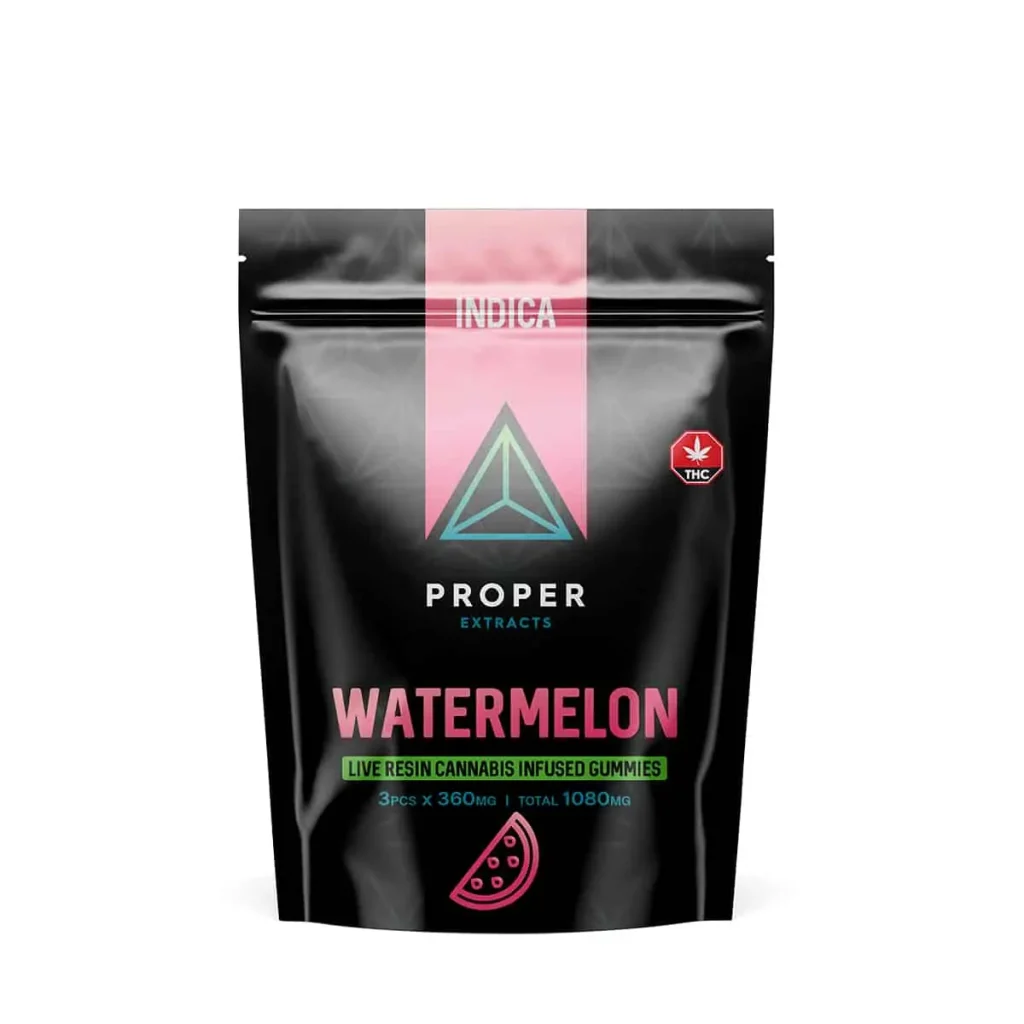 Buy Proper Extracts Edibles – Triangles 1080mg Live Resin Gummies – Watermelon online Canada