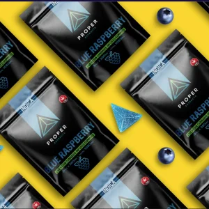 Buy Proper Extracts Edibles – Triangles 360mg Live Resin Gummies – Blue Raspberry online Canada