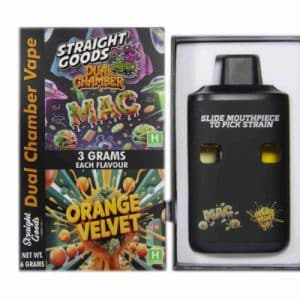 Straight Goods – Dual Chamber Vape – Mac + Orange Velvet (3 Grams + 3 Grams) Buy Straight Goods – Dual Chamber Vape – Mac + Orange Velvet (3 Grams + 3 Grams) online Canada