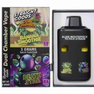 Straight Goods – Dual Chamber Vape – Banana Smoothie + Death Star (3 Grams + 3 Grams) Buy Straight Goods – Dual Chamber Vape – Banana Smoothie + Death Star (3 Grams + 3 Grams) online Canada