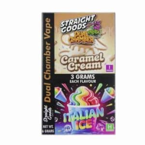 Straight Goods – Dual Chamber Vape – Caramel Cream + Italian Ice (3 Grams + 3 Grams) Buy Straight Goods – Dual Chamber Vape – Caramel Cream + Italian Ice (3 Grams + 3 Grams) online Canada