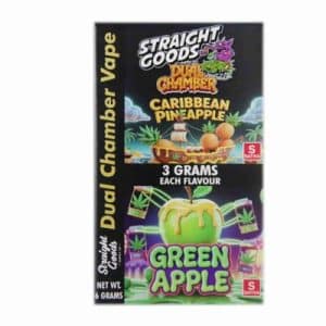 Straight Goods – Dual Chamber Vape – Caribbean Pineapple + Green Apple (3 Grams + 3 Grams) Buy Straight Goods – Dual Chamber Vape – Caribbean Pineapple + Green Apple (3 Grams + 3 Grams) online Canada