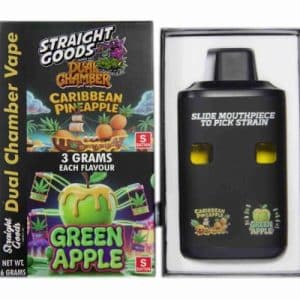 Straight Goods – Dual Chamber Vape – Caribbean Pineapple + Green Apple (3 Grams + 3 Grams) Buy Straight Goods – Dual Chamber Vape – Caribbean Pineapple + Green Apple (3 Grams + 3 Grams) online Canada
