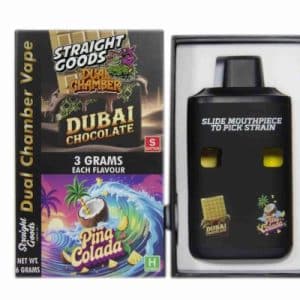 Straight Goods – Dual Chamber Vape – Dubai Chocolate + Pina Colada (3 Grams + 3 Grams) Buy Straight Goods – Dual Chamber Vape – Dubai Chocolate + Pina Colada (3 Grams + 3 Grams) online Canada