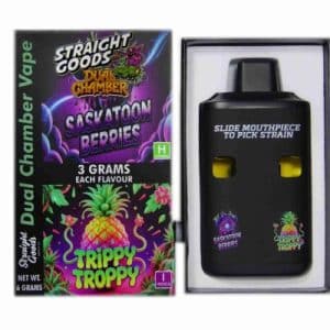 Straight Goods – Dual Chamber Vape – Saskatoon Berries + Tripy Tropy (3 Grams + 3 Grams) Buy Straight Goods – Dual Chamber Vape – Saskatoon Berries + Tripy Tropy (3 Grams + 3 Grams) online Canada