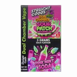 Straight Goods – Dual Chamber Vape – Sour Patch Watermelon + Pink Mint Soda (3 Grams + 3 Grams) Buy Straight Goods – Dual Chamber Vape – Sour Patch Watermelon + Pink Mint Soda (3 Grams + 3 Grams) online Canada