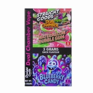 Straight Goods – Dual Chamber Vape – Watermelon Bubblegum + Blueberry Candy (3 Grams + 3 Grams) Buy Straight Goods – Dual Chamber Vape – Watermelon Bubblegum + Blueberry Candy (3 Grams + 3 Grams) online Canada