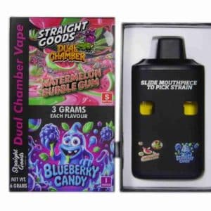 Straight Goods – Dual Chamber Vape – Watermelon Bubblegum + Blueberry Candy (3 Grams + 3 Grams) Buy Straight Goods – Dual Chamber Vape – Watermelon Bubblegum + Blueberry Candy (3 Grams + 3 Grams) online Canada