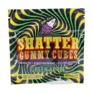 Higher Fire Extracts – Shatter Gummy Cubes – Green Apple 2500mg THC Buy Higher Fire Extracts – Shatter Gummy Cubes – Green Apple 2500mg THC online Canada