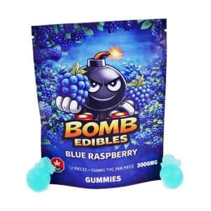 Buy Bomb Edibles – 3000mg THC Gummies – Blue Raspberry online Canada