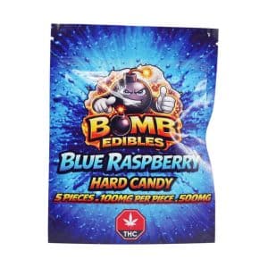 Buy Bomb Edibles – 500mg THC Hard Candy – Blue Raspberry online Canada