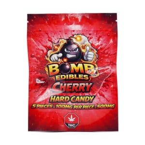 Buy Bomb Edibles – 500mg THC Hard Candy – Cherry online Canada