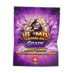 Buy Bomb Edibles – 500mg THC Hard Candy – Grape online Canada
